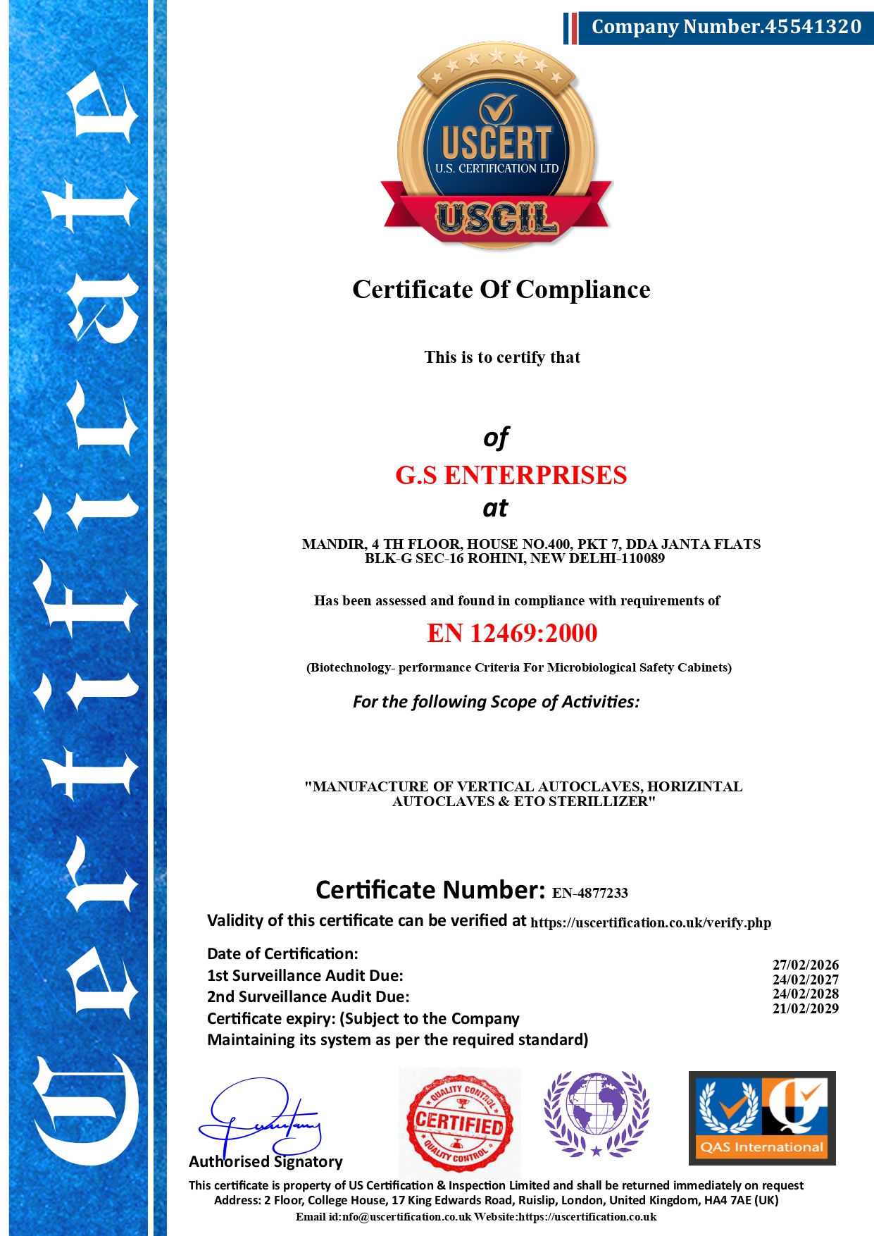 Certificate