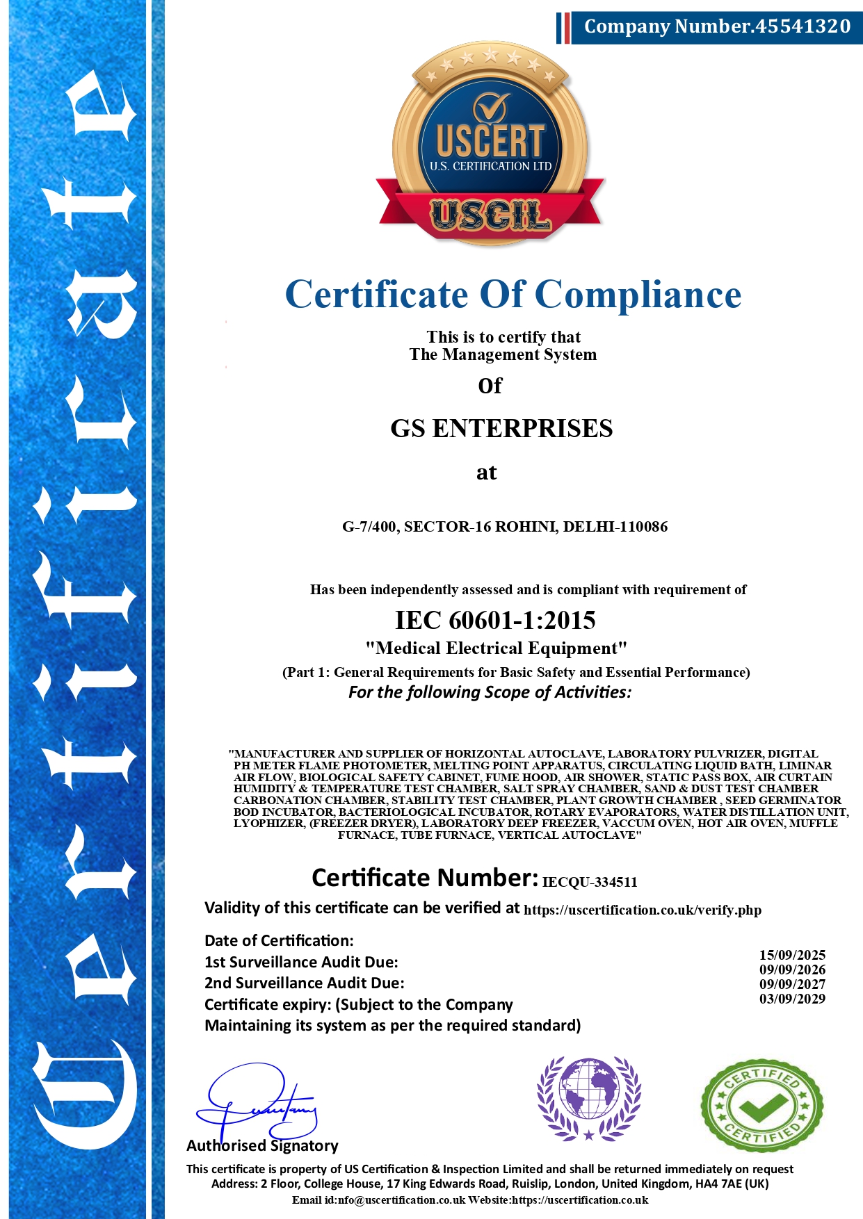 Certificate