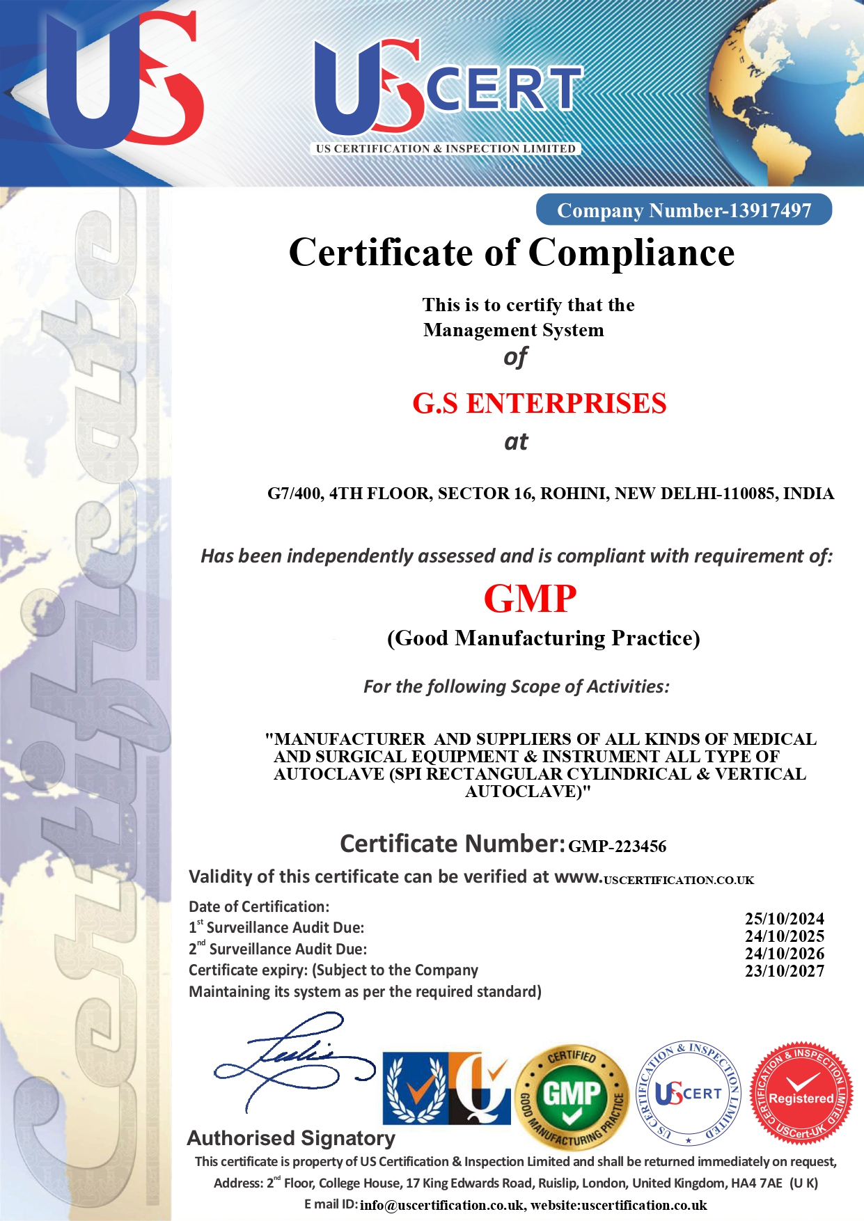 Certificate