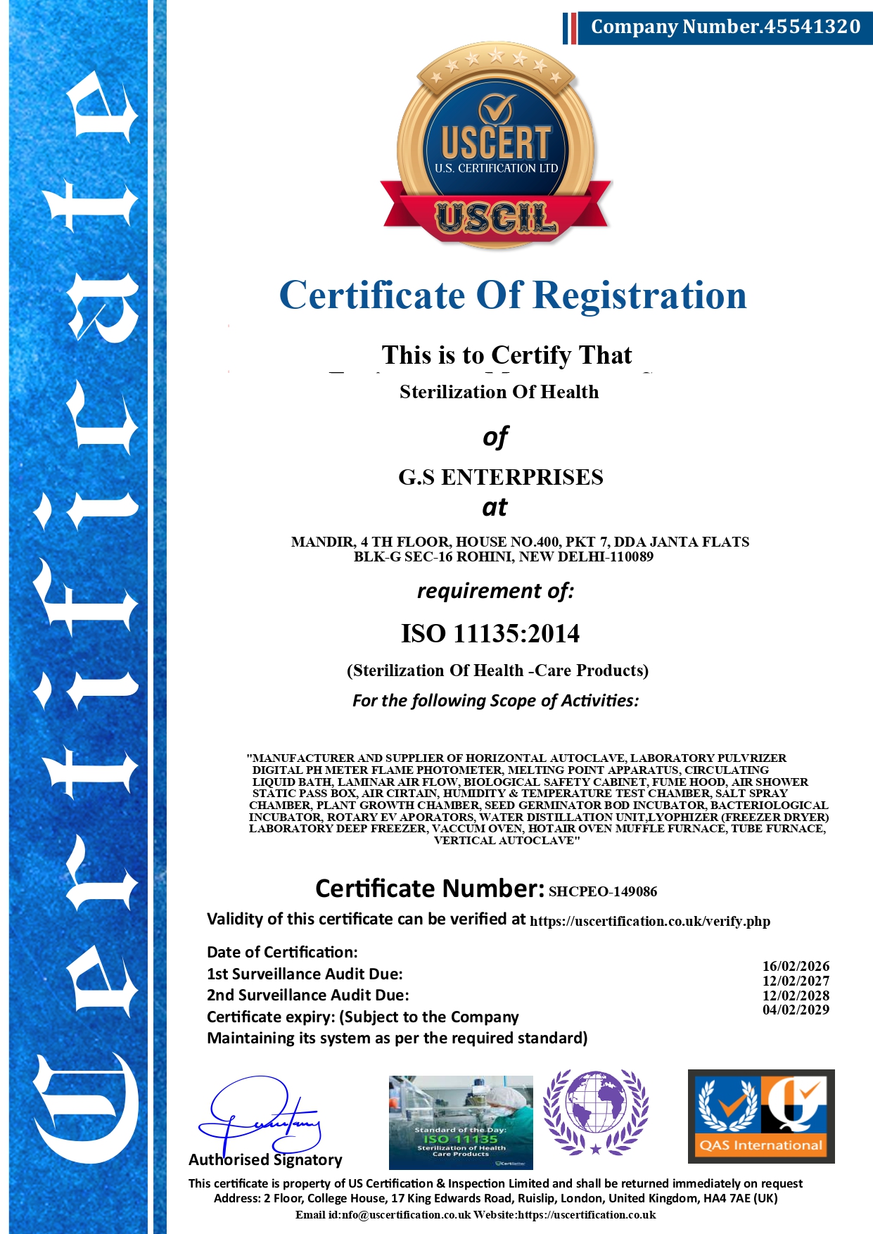 Certificate