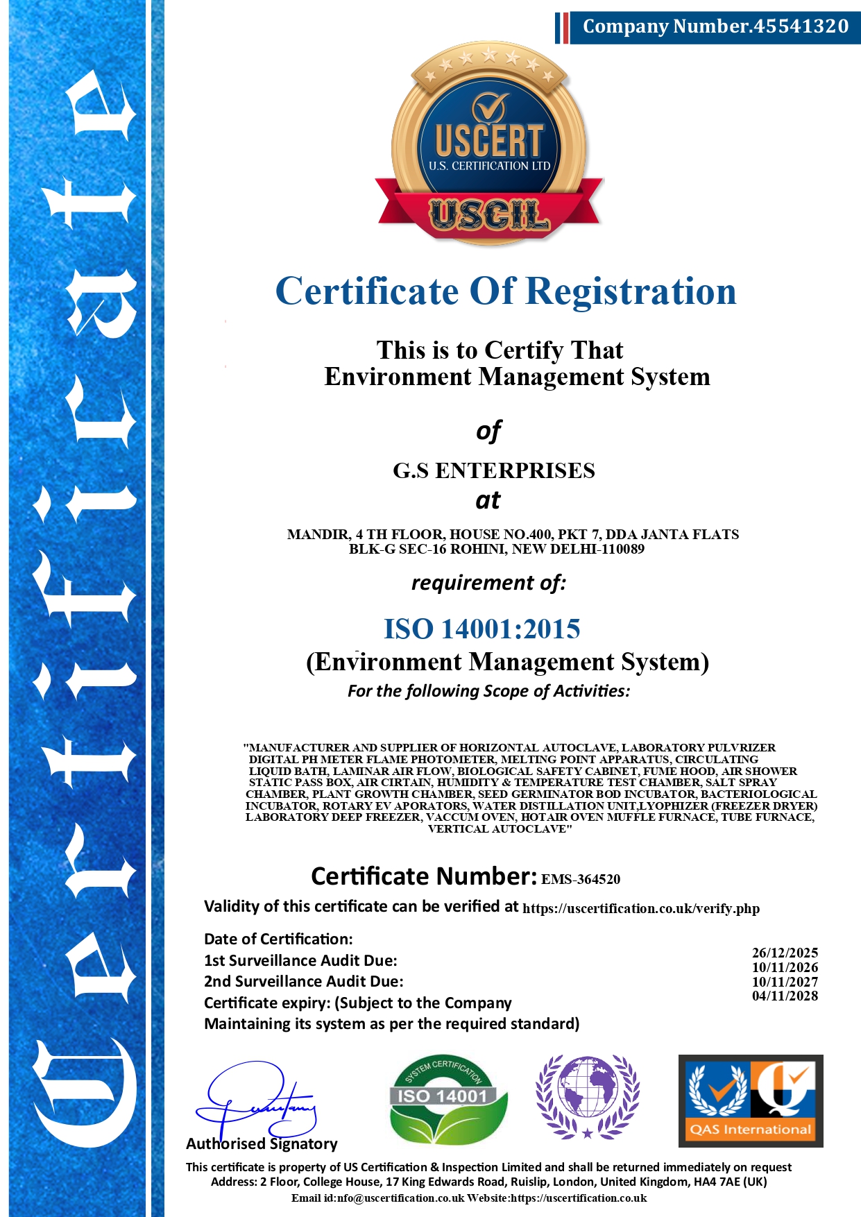 Certificate