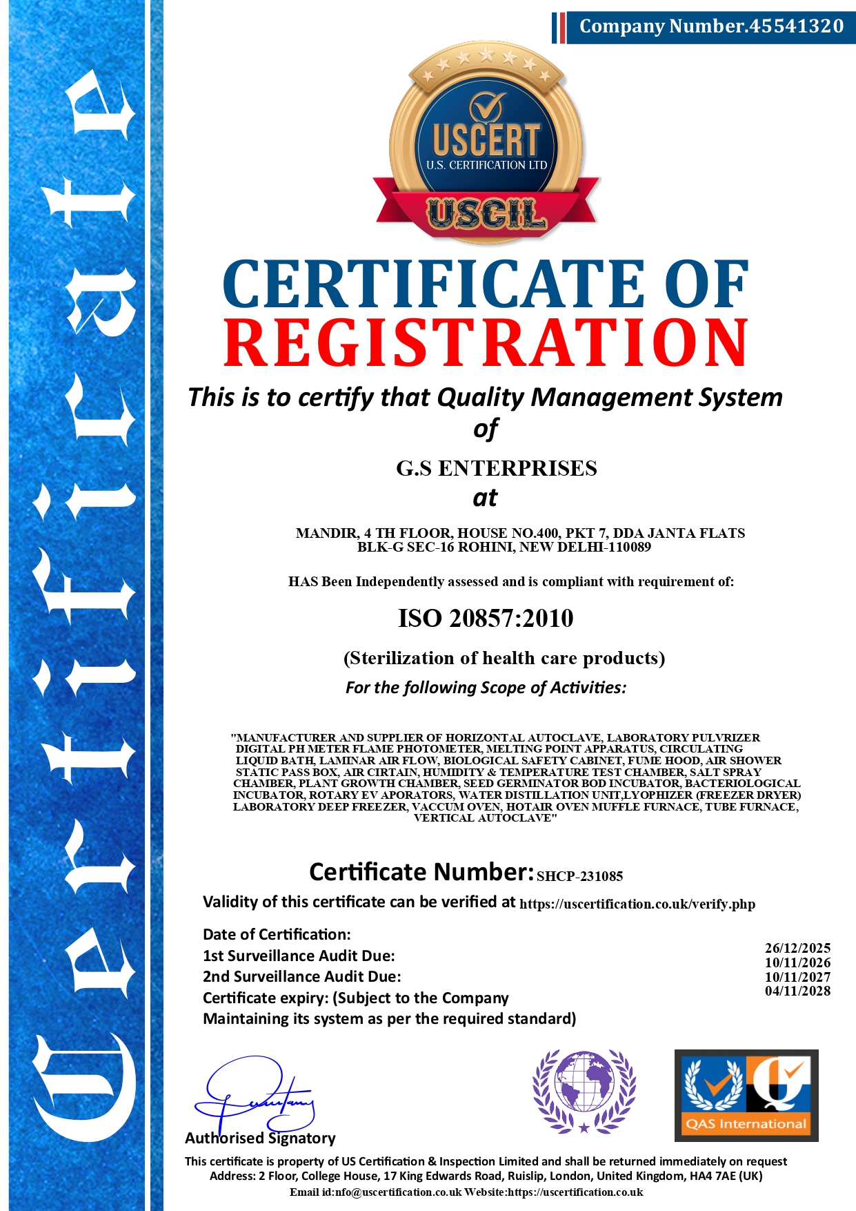 Certificate